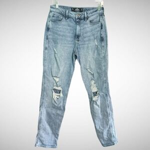 Hollister Jeans Womens 7R 28 X 27 Ultra High Rise Mom Pants Distressed